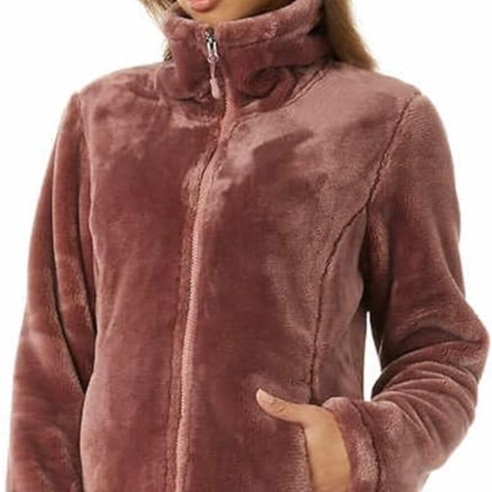 32 Degrees Heat Women's Full Zip Sedona Clay Plush Jacket sz LARGE EUC